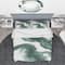 Designart 'Gouache Green on Gray I' Geometric Bedding Set - Duvet Cover & Shams